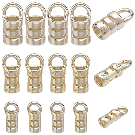 30Pcs 3 Styles Brass Cord Ends KK-BBC0026-08G-1