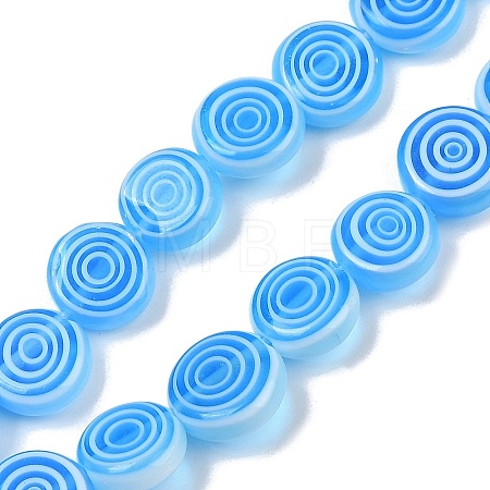 Handmade Lampwork Beads Strands LK-R004-49D-1