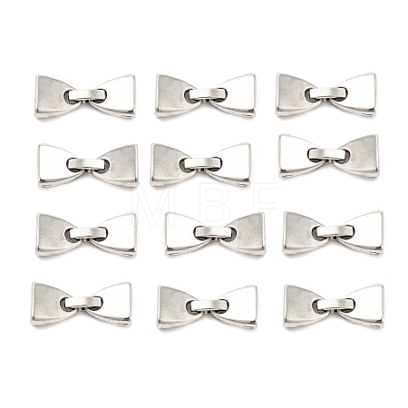 Tibetan Style Alloy Fold Over Clasps TIBE-R308-05AS-RS-1