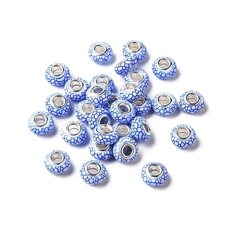 Opaque Resin European Beads RESI-C055-01G-1