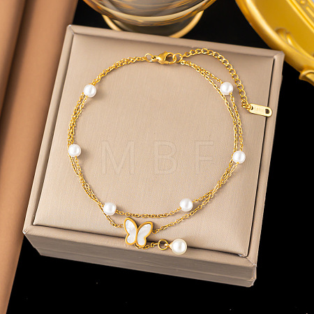 Stainless Steel Alloy Charm Anklets WG33B59-23-1