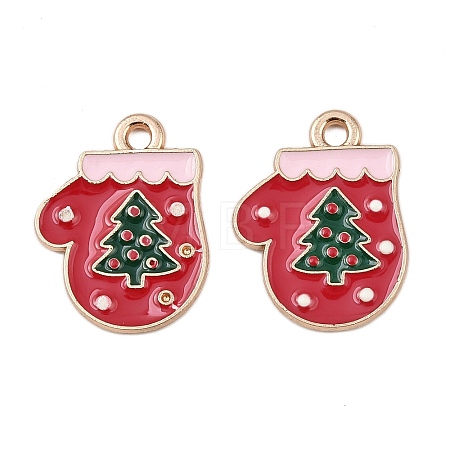 Christmas Alloy Enamel Pendants FIND-I067-02KCG-08-1