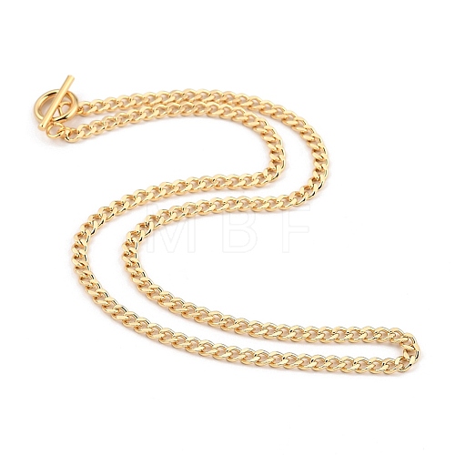 Brass Curb Chain Necklaces NJEW-JN02974-1