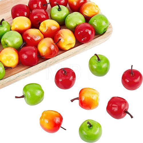 30Pcs 3 Colors Mini Foam Imitation Apples DJEW-CA0001-26-1