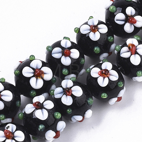 Handmade Lampwork Beads Strands LAMP-N021-001A-1