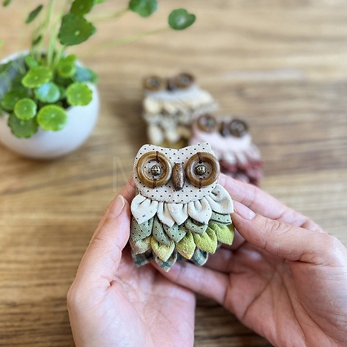 DIY Owl Brooch Sewing Kits PW-WG6E2E7-04-1