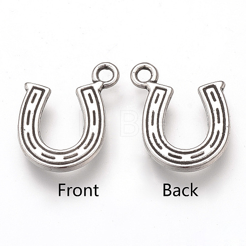 Tibetan Style Alloy Charms TIBEP-T002-81AS-RS-1