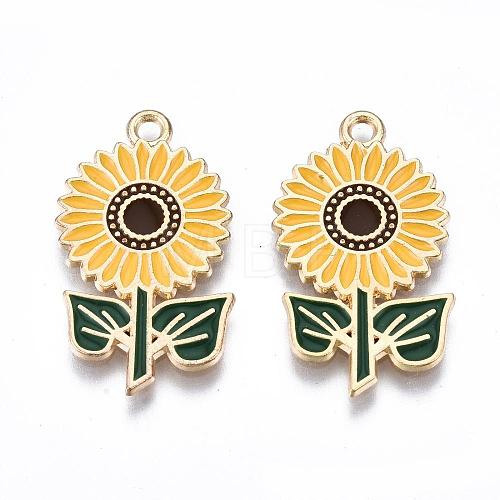 Eco-Friendly Alloy Enamel Pendants ENAM-Q437-005-NR-1