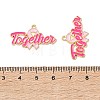 Breast Cancer Awareness Ribbon Zinc Alloy Enamel Pendants ENAM-I079-02G-01-3