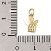 Rack Plating Brass Micro Pave Cubic Zirconia Pendants ZIRC-F142-22G-3