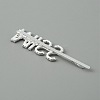 Word MISS Alloy Rhinestone Hair Bobby Pins FIND-WH0152-34D-S-2