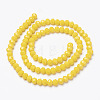 Opaque Solid Color Glass Beads Strands X1-EGLA-A034-P4mm-D04-2