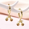 Brass Cubic Zirconia Hoop Earrings EJEW-Q015-01G-B-1