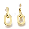 Brass Half Hoop Earrings EJEW-H104-13G-2
