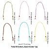 Gorgecraft 6Pcs 6 Colors Adjustable Braided Waxed Cord Macrame Pouch Necklace Making MAK-GF0001-01-2