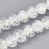 Handmade Foil Lampwork Beads Strands FOIL-T008-09F-1