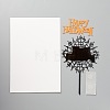 Acrylic Spider Web & Halloween Word Cake Insert Card Decoration X-DIY-H109-02-2