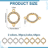60Pcs 2 Colors Alloy Crystal Rhinestone Connector Charms FIND-PH0038-11A-2