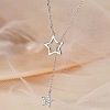 Star Alloy Crystal Rhinestone Lariat Necklaces for Women FS-WG0CF7B-02-2