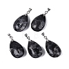 Natural Larvikite Pendants G-N362-03P-01-1