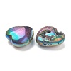 Natural Multi-color Plated  Gemstone Heart Love Stone G-J391-02B-2