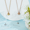 2Pcs 2 Colors 304 Stainless Steel Heart Urn Ashes Necklaces NJEW-CN0001-28B-4