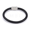 Man's Braided Leather Cord Bracelets BJEW-JB04255-02-8
