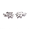 Brass Micro Pave Cubic Zirconia Normal Links ZIRC-K081-93P-02-1