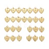 26Pcs 26 Styles Brass Initial Pendants KK-E260-01G-NR-1
