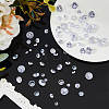 160Pcs 8 Styles Cubic Zirconia Pointed Back Pendants ZIRC-FH0001-52-4