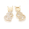 Brass Micro Pave Cubic Zirconia Pendants ZIRC-L078-065G-NR-2