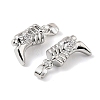Brass Micro Pave Clear Cubic Zirconia Pendants KK-A290-02P-2