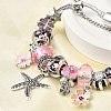 Alloy Enamel European Beads Charm Bracelets BJEW-F495-08P-5