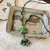 Bohemian Handmade Porcelain Star Pendant Adjustable Imitation Leather Cord Long Necklaces for Women WG246F5-03-1