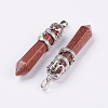 Synthetic Goldstone Big Pointed Pendants G-G738-A-03-2