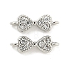 Brass Micro Pave Clear Cubic Zirconia Connector Charms KK-Q820-43P-1