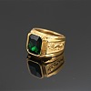 304 Stainless Steel with Cubic Zirconia Dragon Pattern Finger Rings for Men FS-WGD623F-01-1