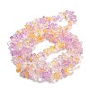 Transparent Crackle Glass Beads Strands GLAA-U004-01H-2