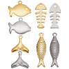 32Pcs 8 Style 201 & 304 Stainless Steel Charms STAS-SC0004-35-1