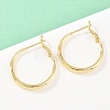 Brass Hoop Earrings for Women EJEW-A156-17A-G-1