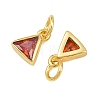 Brass Pave Cubic Zirconia Charms CU-CBA3D67-10G-04-2