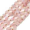 Raw Rough Natural Madagascar Rose Quartz Beads Strands G-D101-A14-2