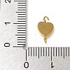 Ion Plating(IP) 304 Stainless Steel Enamel Heart Connector Charms STAS-G351-08G-01-3