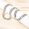 7MM 304 Stainless Steel Figaro Chain Necklaces for Women Men NJEW-B134-04A-P-1