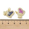 Valentine's Day Brass Micro Pave Clear Cubic Zirconia Pendants KK-C045-38G-3