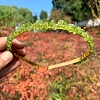 Natural Peridot Hair Bands PW-WGC1C33-49-1