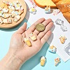 21Pcs 7 Styles Electroplated Resin Beads RESI-CJ0004-62-4