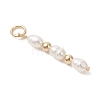 3Pcs 3 Styles Natural Cultured Freshwater Pearl Pendants PALLOY-JF05069-4