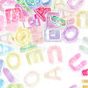 40Pcs 5 Colors UV Plating Transparent Acrylic European Beads OACR-TA0005-05-3