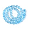 Crackle Transparent Glass Beads Strands GLAA-Q108-02A-03-2